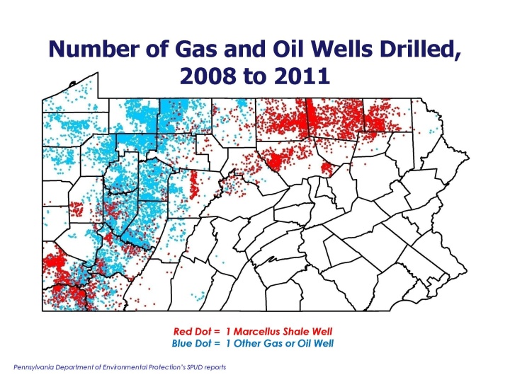 Figure 9: Pennsylvania Oil and Gas Wells Map (Source: Center for Rural Pennsylvania)